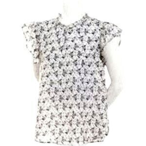 Preswick & Moore Floral Ruffle Flutter Sleeve Babydoll Fairycore Top